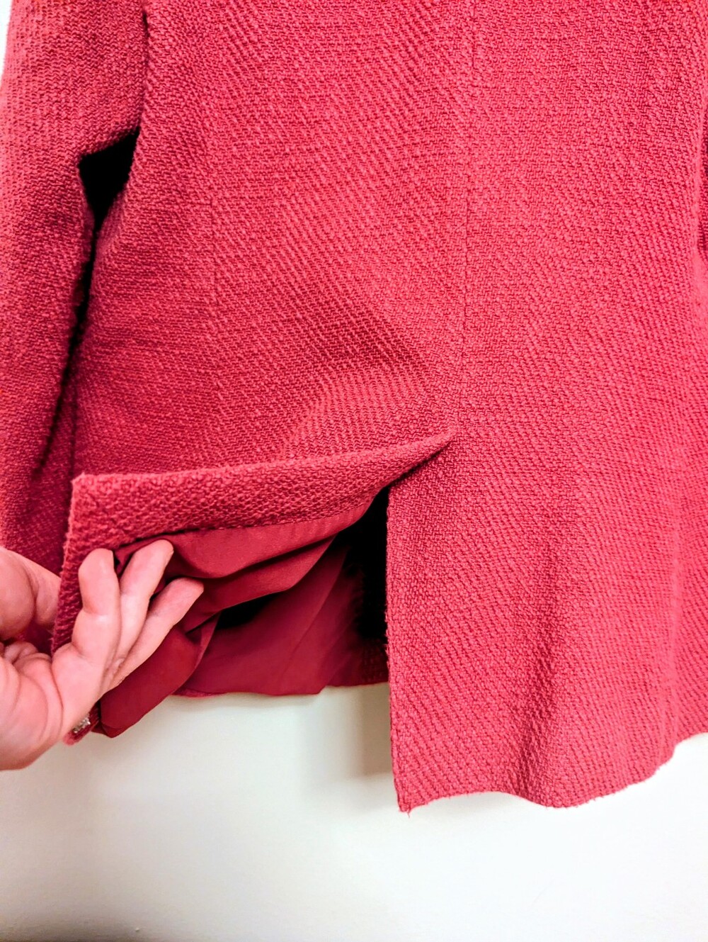 Ann Taylor Hutton Textured Single Button Blazer - Fuchsia - Picture 9 of 9